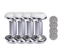 LOVIVER 4x Fermo per testiera del letto filettato con cuscinetti per mobili Accessori in argento Strumento anti- per pareti della stanza Divani Armadi, Regolabile Da 56 Mm