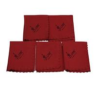LOVIVER 5x Panno di Pulizia Panno per Lucidare Strumenti Musicali Cm Rosso Vino