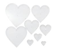 LOVIVER 8x Stencil, Esercizio di Ricamo con, Stabilizzatori per Ricamo a Forma di Cuore per Cucito Fai da Te