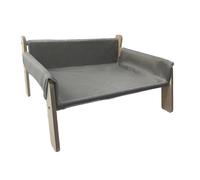 LOVIVER Amaca per Gatti, Lettino/Divano Robusto, Sedia da Gioco/Relax Stabile con Rivestimento Rimovibile, Comodo Lettino rialzato per Gatti, Mobile per, Grigio