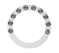 LOVIVER Anelli per piatti per batteria, accessorio per batteria a percussione per tamburello per piatti, regalo per batteristi, argent