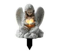 LOVIVER Angelo decorativo da giardino, cartello da giardino 2D, elegante decorazione in acrilico piatto con cherubini, decorazione per cortile e fattoria, Ragazza