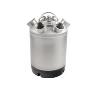 LOVIVER Attrezzatura per Birra Fusto Acciaio Inox Keg Pressurizzato Contenitore Serbatoio con Manico Ermetico per Conservazione Trasferimento E Pulizia Linee, 4 Teste