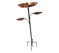 LOVIVER Bagno per Uccelli da Esterno, mangiatoia per Uccelli Decorativa da Giardino, Facile da installare, Decorativa, con picchetto a 5 Punte, mangiatoia per