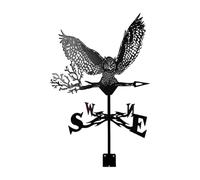 LOVIVER Banderuola segna in Metallo, indicatore di direzione del, Scultura a Forma di Gufo, per Gazebo da Tetto, Cortile, Fattoria