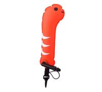 LOVIVER Boa di Segnalazione per Immersioni in Superficie, Boa Gonfiabile per Immersioni, Subacquea, con Clip, Tubo per Accessorio per Snorkeling e Pesca, Arancione Fluorescente