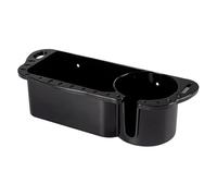 LOVIVER Boat Storage Organizer con Portabicchieri Organizer Barca Multifunzionale Dotato di Fori Drenaggio Pratico in Pp Durevole Adatto per attività di Pesca, Nero
