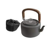 LOVIVER Bollitore da Campeggio, caffettiera, teiera a Riscaldamento rapido da 1,2 l con Manico per Picnic, battute di Pesca, Escursioni con Zaino in Spalla, Grigio