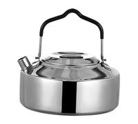 LOVIVER Bollitore per Campeggio all'aperto, bollitore per Acqua Portatile Multiuso, teiera per Escursioni con Zaino in Spalla, Escursione di Pesca, 1l Argento Brillante