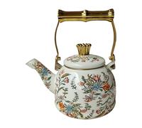 LOVIVER Bollitore per il tè in smalto, teiera, stoviglie, resistente al calore, con manico, multifunzionale, caffettiera, bollitore per la cucina e la casa, 1.5l