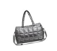 LOVIVER Borsa a tracolla trapuntata, elegante borsa morbida per vacanze, appuntamenti, viaggi e spostamenti, Grigio