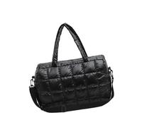 LOVIVER Borsa a tracolla trapuntata, elegante borsa morbida per vacanze, appuntamenti, viaggi e spostamenti, Nero