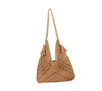 LOVIVER Borsa da spiaggia per donna, borsa a tracolla dal design per sport, estate, feste, nuoto, Cachi