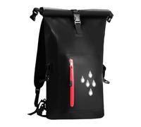 LOVIVER Borsa Impermeabile da 25 Litri con Tracolla Regolabile E Multifunzionale, Zaino Impermeabile per Kayak, Nero