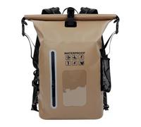 LOVIVER Borsa Impermeabile da 25 Litri, Custodia Resistente all'Usura, Zaino Impermeabile Multifunzionale per Kayak da Vela, caffè