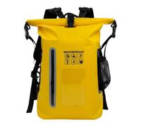 LOVIVER Borsa Impermeabile da 25 Litri, Custodia Resistente all'Usura, Zaino Impermeabile Multifunzionale per Kayak da Vela, Giallo