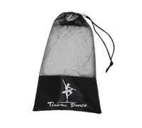 LOVIVER Borsa Scarpe da Danza con Coulisse, Borsa per Scarpe da Punta in Rete e fino alla Taglia 43, Leggera e Morbida, Organizzatore Portatile per Allenamento e Competizione, 28 x 16,5 cm, Nero