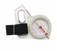 LOVIVER Bussola da Orienteering Outdoor da Pollice Trasparente con Righello per Carte E Linee di Guida in Acrilico con Cinturino
