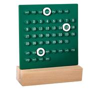 LOVIVER Calendario di moda Anello fai-da-te Riutilizzabile fatto a mano Data Record decorazioni Calendario da tavolo per ufficio Desktop Cucina Decor, verde