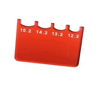 LOVIVER Calibro per Punte di Stecca da Biliardo Strumento di Misura per Punte di Stecca da Biliardo Strumento di Misura della curvatura in Acrilico Robusto e, Rosso