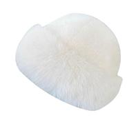 LOVIVER Cappello Invernale in Pelliccia Sintetica per Donna, Berretto, Cappello Cosacco Russo per Ciclismo, Bianco