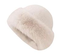 LOVIVER Cappello Invernale in Pelliccia Sintetica per Donna, Berretto da, Cappello cosacco Russo per Ciclismo, Colore Cammello