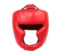 LOVIVER Casco da Boxe Protezione per la Testa per Le guance Casco da Boxe Protezione per la Testa per Grappling Wrestling Kickboxing, Rosso Adulto