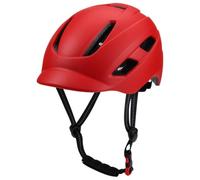 LOVIVER Casco da Ciclismo Casco Bici Stradale Casco Cittadino Casco per Commuting con Tecnologia a Stampaggio Integrato 11 di Aerazione Visiera Rimovibile, Rosso, L57-61CM