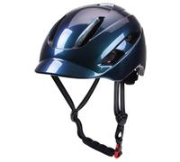 LOVIVER Casco da Ciclismo Casco Bici Stradale Casco Cittadino Casco per Commuting con Tecnologia a Stampaggio Integrato 11 di Aerazione Visiera Rimovibile, Verde Camaleonte, L57-61CM
