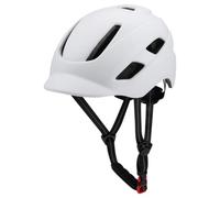 LOVIVER Casco da Ciclismo Casco Bici Stradale Casco Cittadino Casco per Commuting con Tecnologia a Stampaggio Integrato 11 di Aerazione Visiera Rimovibile, Bianco, L57-61CM