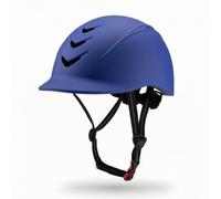 LOVIVER Casco Equestre Casc Elmetto da Equitazione Protezione Cavallo Casco da Cavallo con Mentoniera Regolabile E Fibbia a Sgancio Rapido Materiale PC, Blu, L 58-62CM
