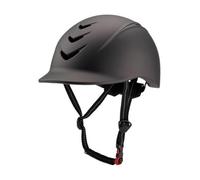 LOVIVER Casco Ippico con di Ventilazione Frontali E Sottogola Regolabile in Testo per Passeggiate E Lezioni Settimanali in, Colore Titanio, 58-62cm