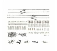 LOVIVER Cerniera Porta Camion Kit Hardware Modello Metallo Assemblaggio Porta Posteriore Asta Bloccaggio Maniglia Chiavistello Compatibile con Rimorchi