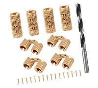 LOVIVER Cerniere a barilotto in ottone da 8 mm/0,31 pollici, piccole cerniere nascoste per mobili, angolo di apertura di 180 gradi per scatole di legno