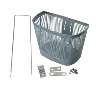 LOVIVER Cestino Anteriore per Bicicletta, Cestino per Bicicletta Facile da installare, Contenitore portaoggetti per Viaggi, Shopping, Trasporto, Grigio