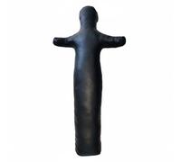 LOVIVER Children Training Dummy Manichino da Allenamento Bambino Partner di Training Arti Marziali Grappling in Pelle PU con Struttura Piena per Colpi Clinch, Nero, 120cm 15kg