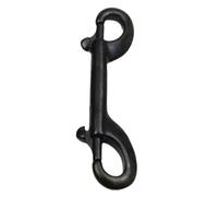 LOVIVER Chiusura a Scatto a Doppia estremità in Acciaio Inossidabile di Marino, con Clip a Catena per Secchio per Cibo per Cani, Uso in Garage, Guinzagl, 90 mm Nero