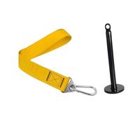 LOVIVER Cintura per Allenamento di, Accessori per Allenamento di, Attacco per Macchina Via Cavo, attrezzo per rafre Mani e Braccia, Giallo