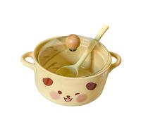 LOVIVER Ciotola per Ramen con Manico E Coperchio, Cuoci-ramen Istantaneo Multiuso per Frutta, Cane