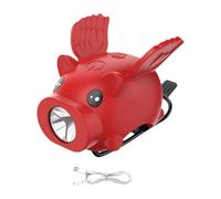 LOVIVER con Luce per Bicicletta per Bambini Trumpet, Facile da installare, Versatile e Divertente, Luce Anteriore per Bicicletta per Andare da Strada, Rosso