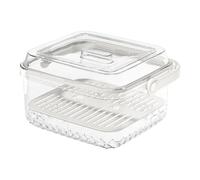LOVIVER Contenitore per refrigerato, contenitore trasparente per conservare alimenti, portatile, per viaggi, campeggio, verdura, 21cmx19cmx13cm