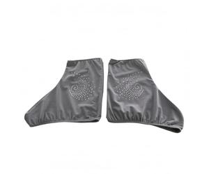 LOVIVER Copertura Pattini Artistici Copriscarponi Pattinaggio Guaina Protettiva Fodera Elastica Nylon con Estensibile Sottile Adatta per Trasporto Cambi Rapidi in Pista Deposito, Grigio Chiaro