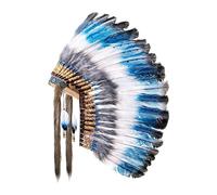 LOVIVER Copricapo Indiano con Piume, Fascia per Capelli Colorate, Leggero e Comodo da Indossare, Accessorio per Capelli, Feste in Maschera, Ballo Burlesque, Adatto a Uomini e Donne
