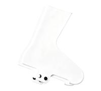 LOVIVER Copriscarpe da ciclismo, stivaletti, protezione anti-attrito, copriscarpe per bicicletta, con lucchetto per bici, per adulti che vanno in bicicletta, White S