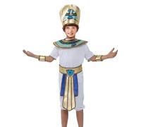 LOVIVER Costume da Faraone con Copricapo Regale, Taglia 11-14 Anni