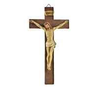 LOVIVER Croce Crocifisso Cattolico Cristo Gesù Chiesa Religiosa Decorazione da Appendere a Parete Decorazione Vecchia Domestica Decorazioni della Chies