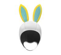 LOVIVER Cuffia Subacquea Cappuccio Muta Nuoto Cappello Termico Nuoto Surf Neoprene 3mm con Orecchie Decorazione Protezione Freddo Adatta per Immersioni Sport, Bianco Blu