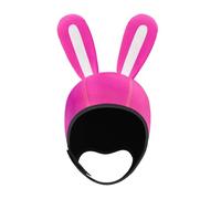 LOVIVER Cuffia Subacquea Cappuccio Muta Nuoto Cappello Termico Nuoto Surf Neoprene 3mm con Orecchie Decorazione Protezione Freddo Adatta per Immersioni Sport, Rosa Rossa Bianca