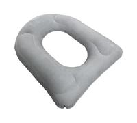 LOVIVER Cuscino di supporto per sedile WC gonfiabile, leggero e confortevole, per uomini che viaggiano in aereo, Floccaggio Grigio