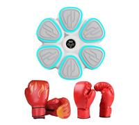 LOVIVER Decorazione Ornamentale per Allenamento di Reazione con Bersaglio da Parete per Macchina da Boxe Musicale, Cuscinetto per la Messa a Fuoco con Guanti, Bianco